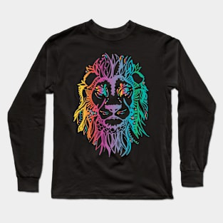 fierce_lion_rainbow Long Sleeve T-Shirt